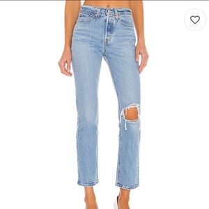 Levi’s Wedgie Straight Ankle- Tango Fray (Size 28)